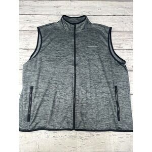 Vineyard Vines Performance Vest Men's XXL Full Zip Mock Neck Fleece Gray/Black